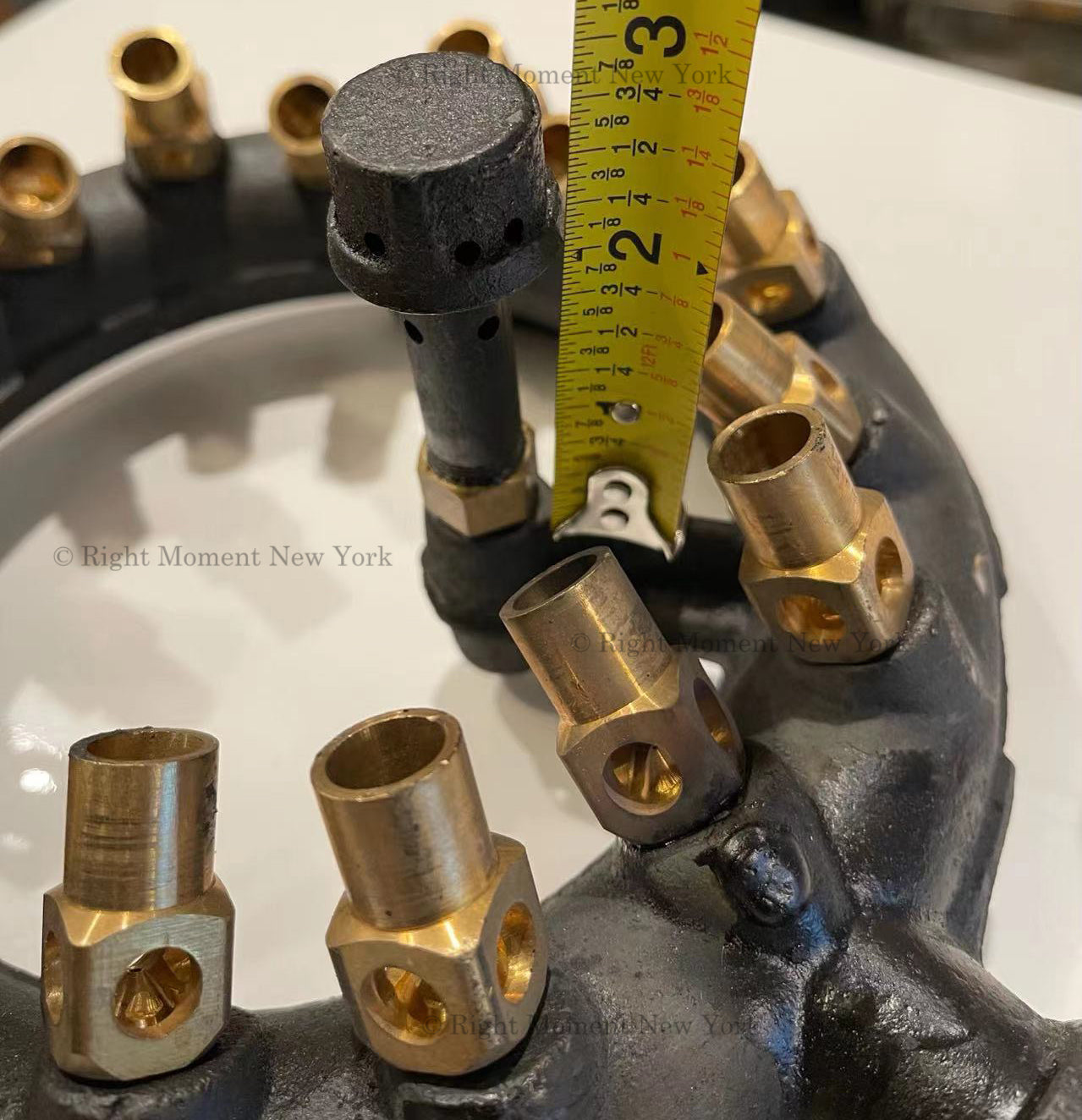 16 Tips Jet Volcano Burner with Central Pilot & Lid - Wok Range Parts 128,000 BTU