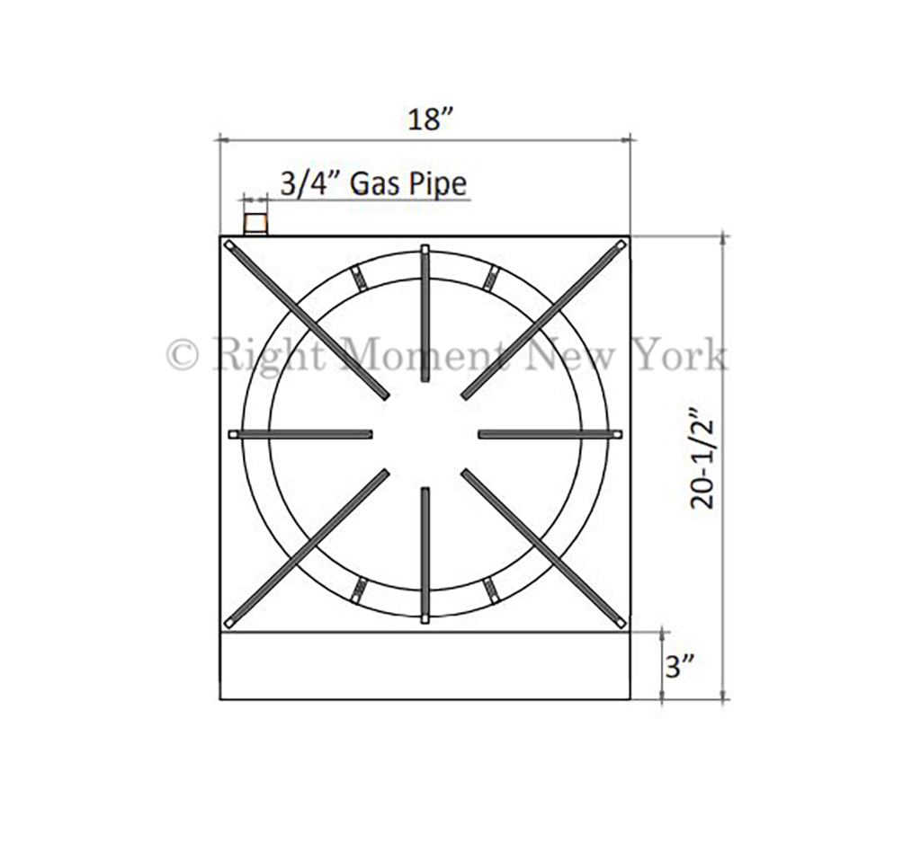 18" Single Burner Cast Iron Gas Stock Pot Range / Stove -100,000 BTU, NSF Listed