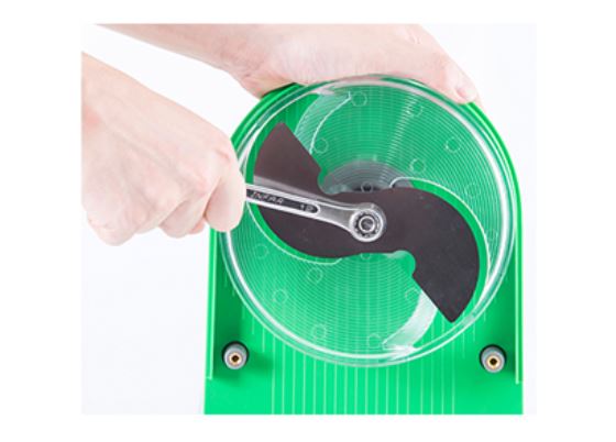 SY-1608 Food Processor Commercial Automatic Electric Scallion Slicer with 0.04" - 0.2" Blade Size, Green - 110V, 150W (Made in Korea)