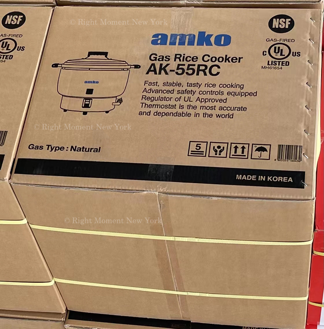 Amko AK-55RC 110 Cup (55 Cup Raw) Natural Gas Rice Cooker - 35,000 BTU ...
