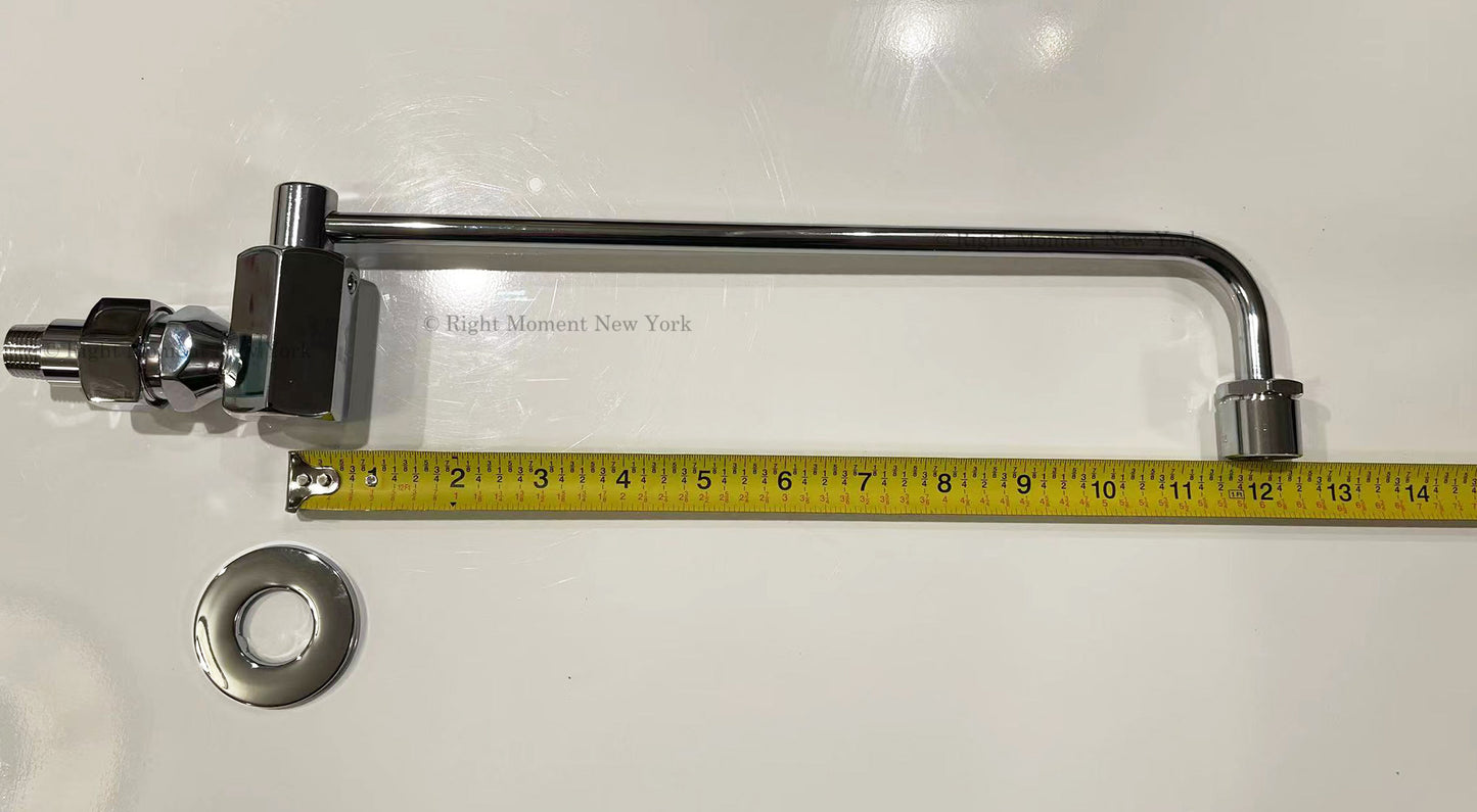 12” Swing Spout Wall Mounted Replacement Gas Wok Range Faucet